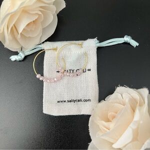 Salty Cali Pink Hoop Earrings